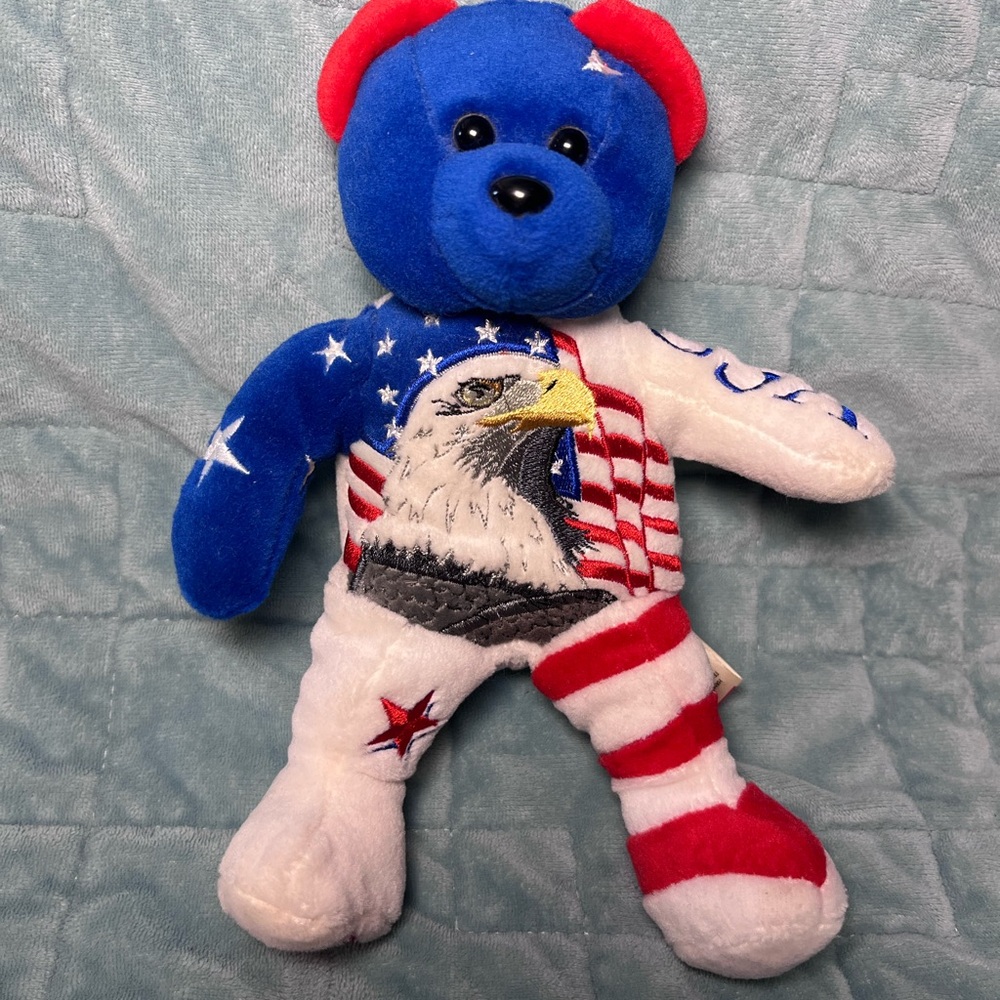 Ty Beanie Bears Red and White Plush